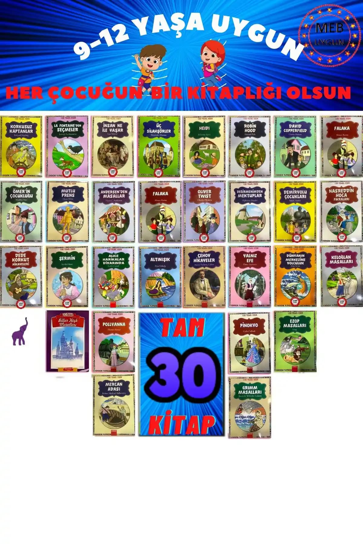 Çocuklar İçin 3-4. Sınıf Hikaye Kitapları Seti Gelişim ve Eğlence İçin Uygun