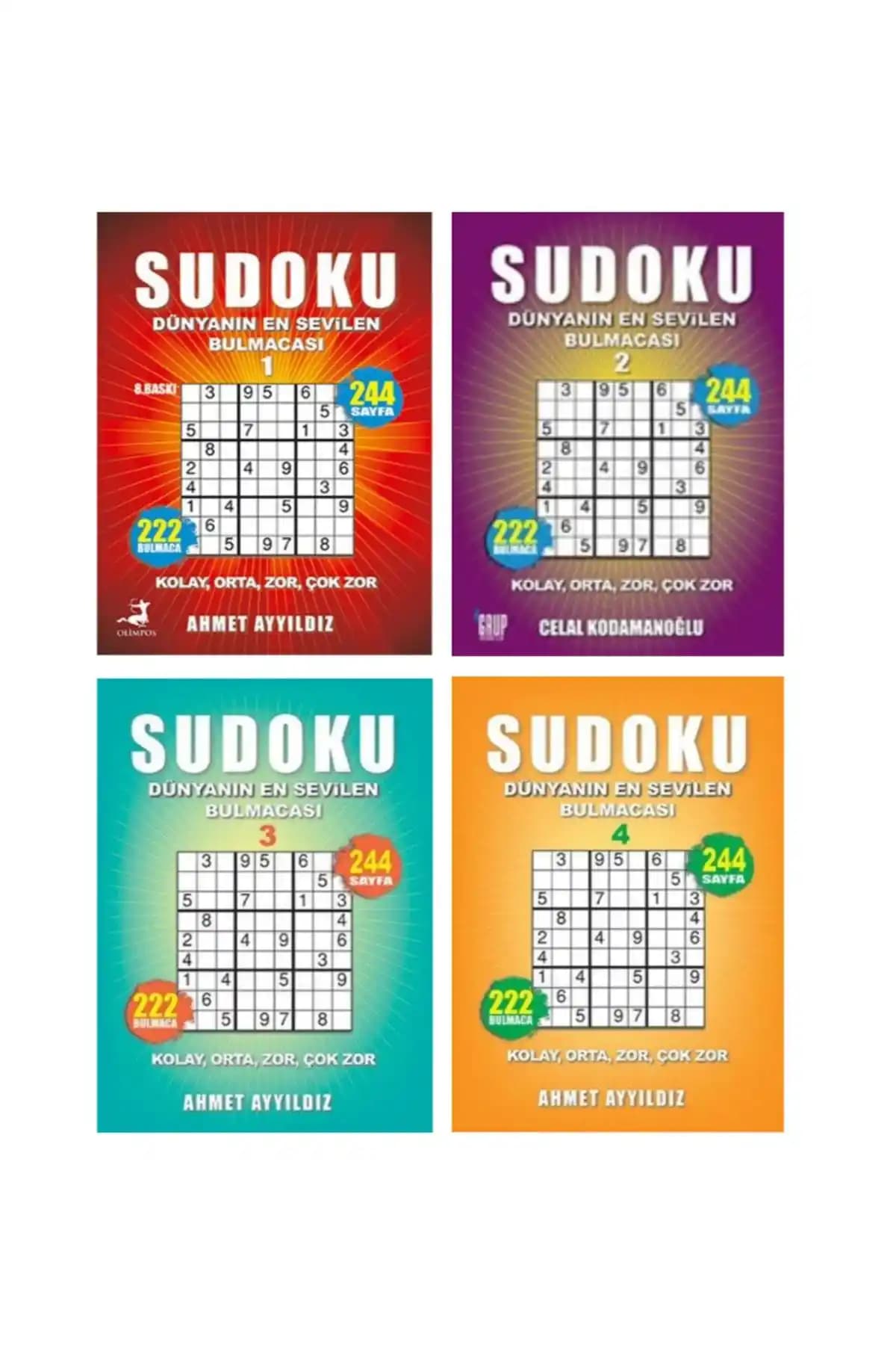 Olimpos Yayınları Sudoku 4'lü Seti Zekâ Geliştirici ve Eğlenceli Bulmaca Alternatifi