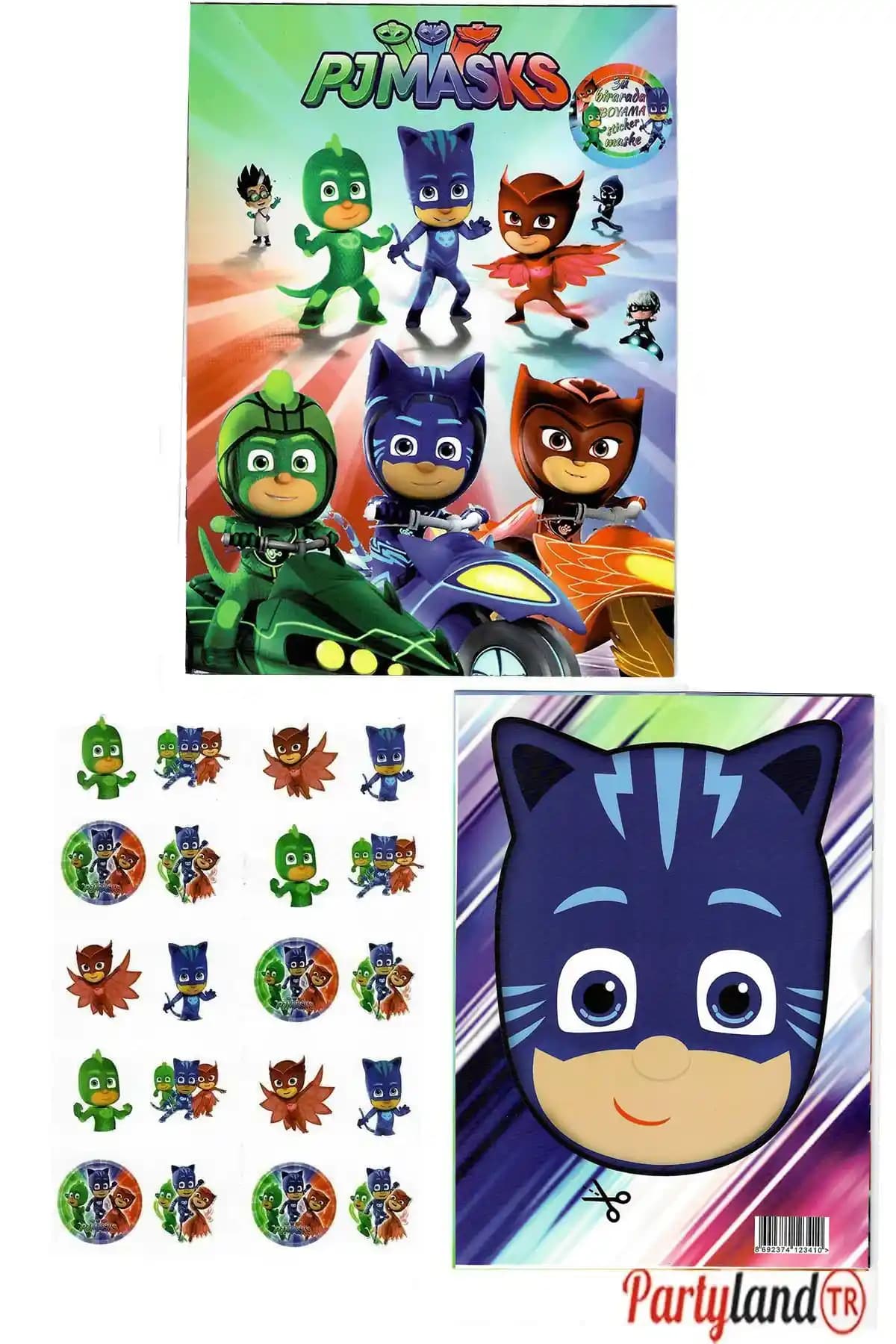 PartylandTR PJ Maskeliler Boyama Kitabı Çocukların Yaratıcılık ve Gelişimine Destek