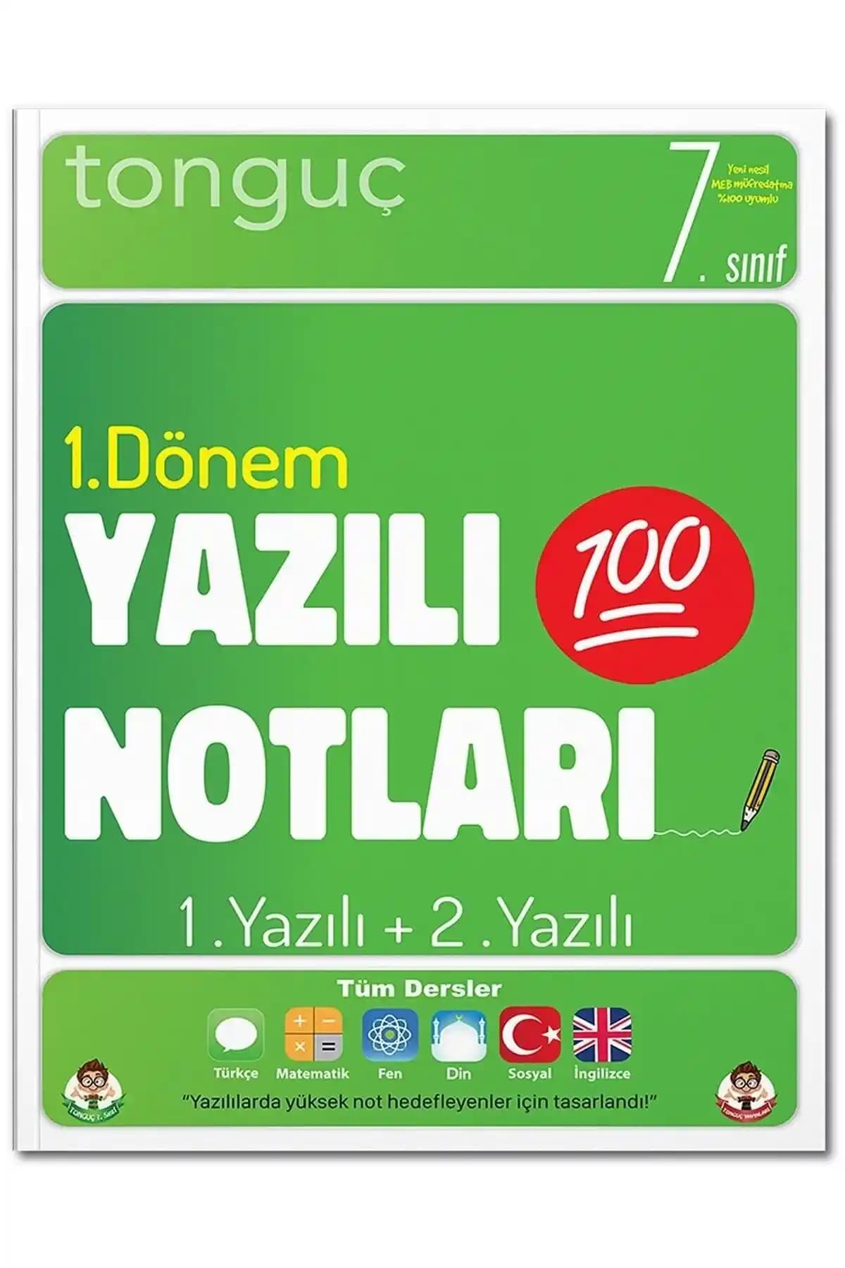 Tonguç Yayınları 7. Sınıf Yazılı Notları 2024 Güncel Müfredat İçin Etkili Hazırlık Kaynağı