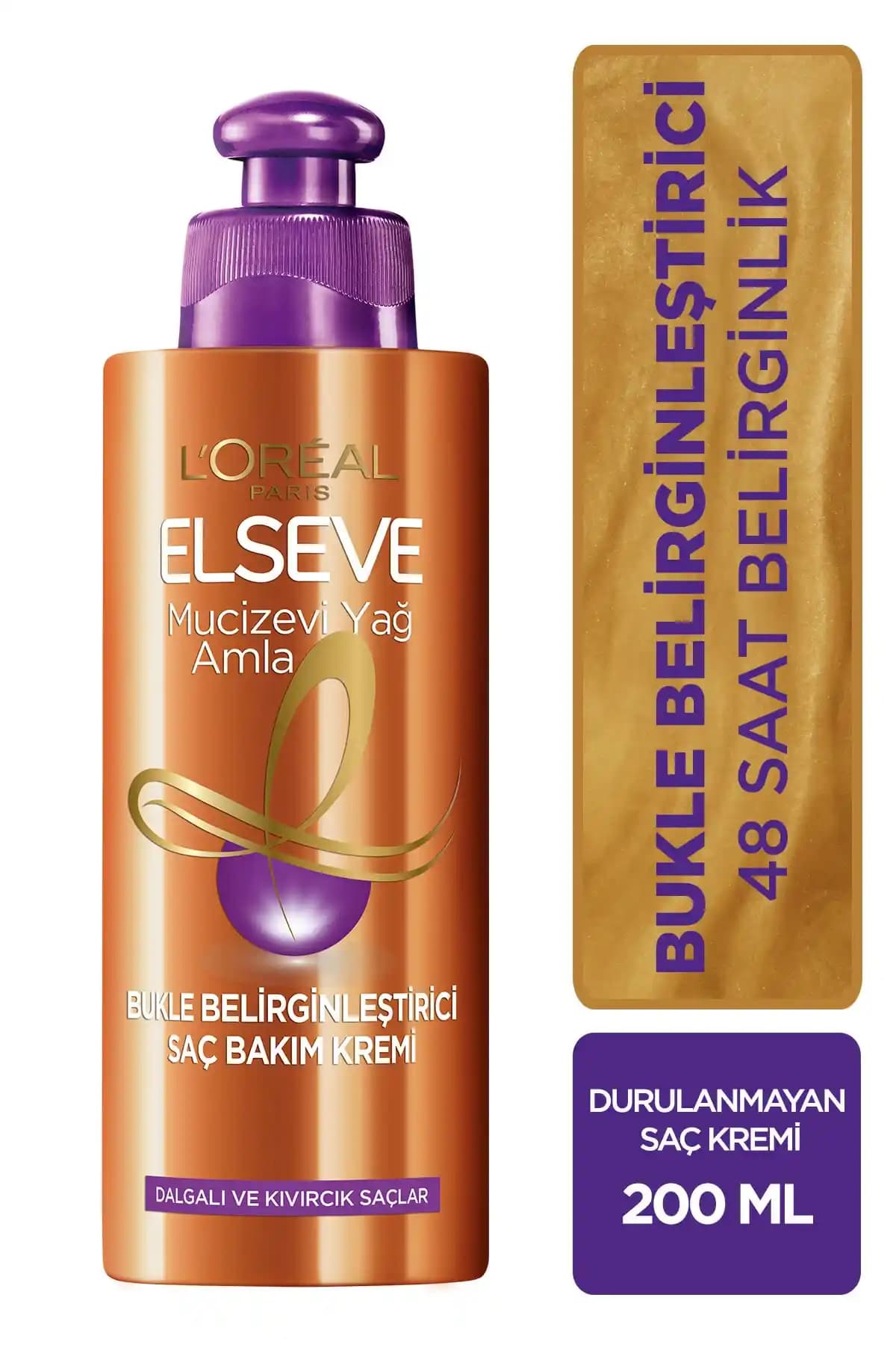 Elseve Kıvırcık Saç Kremi ile Bukleleri Belirginleştiren ve Nemlendiren Bakım Ürünü