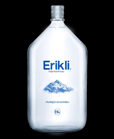 Erikli cam şişe ile doğadan gelen saf ve temiz suyun tadını çıkarın