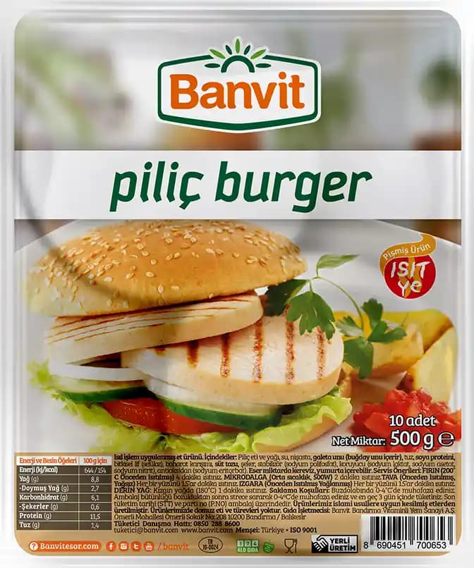 Marketlerde Popüler Banvit Burger Ürünleri ve Sağlıklı Pratik Alternatifler
