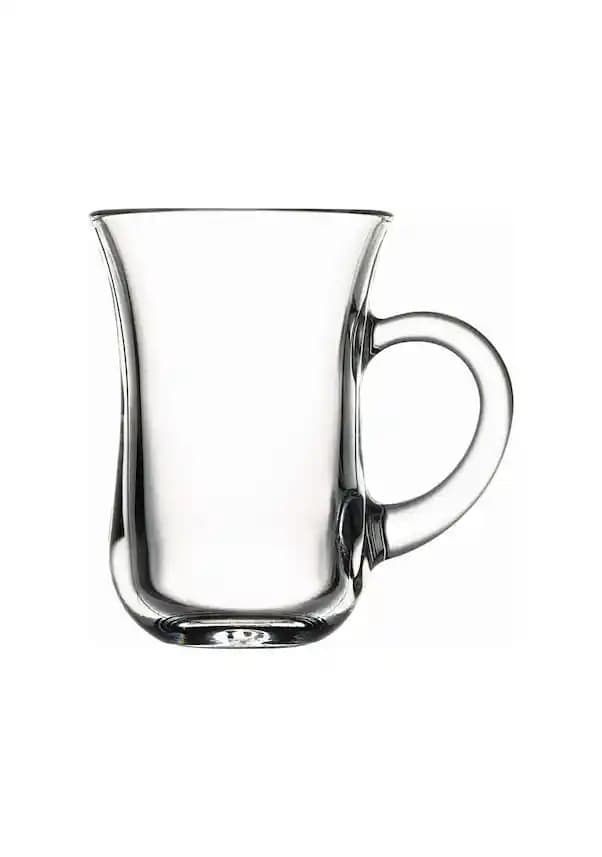 Paşabahçe Keyif Kulplu Çay Bardağı 6'lı Set: Şıklık ve Dayanıklılık Bir Arada