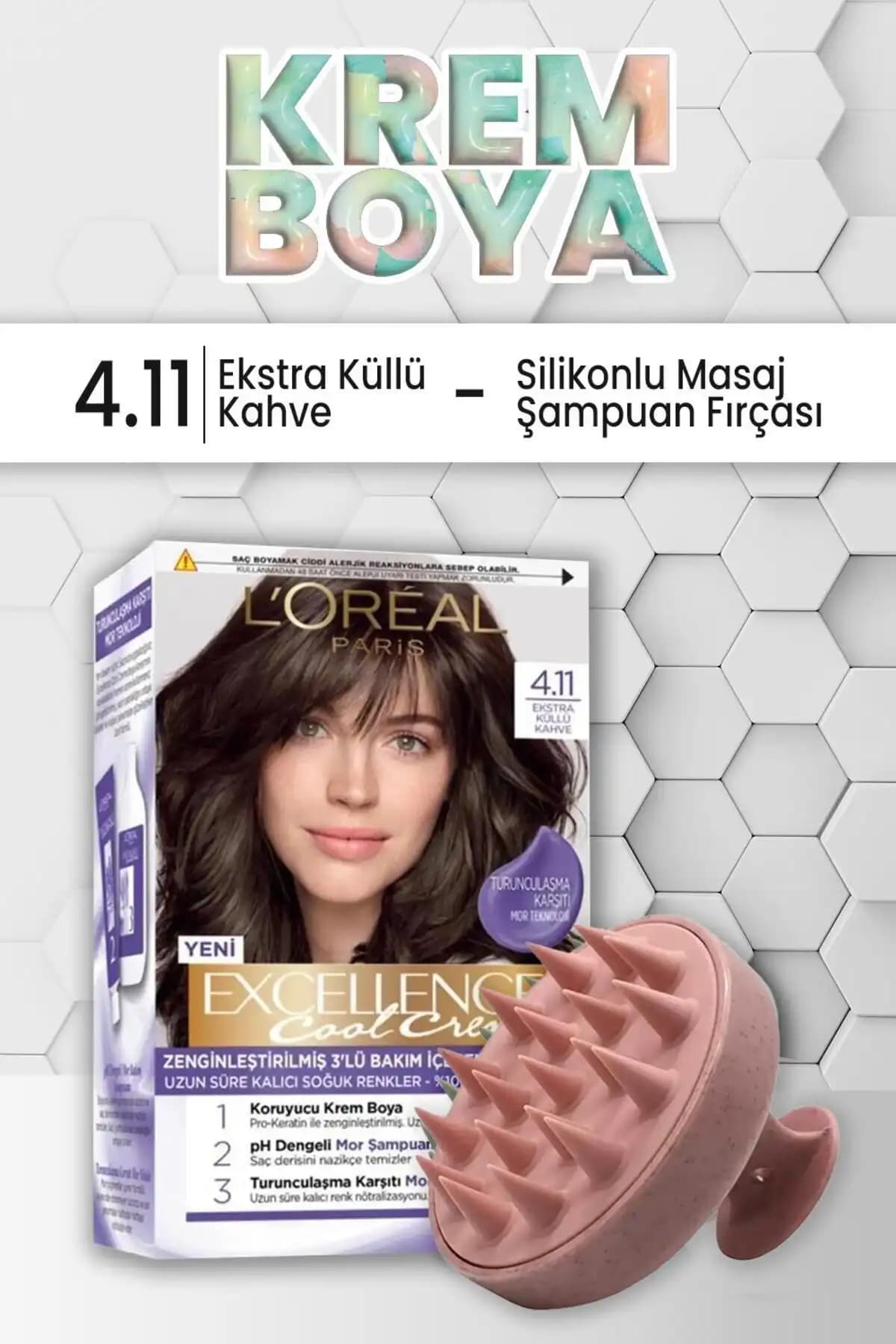 Saç Boyası 4.11: Koyu Kahverengi ve Bordo Tonlarıyla Modern ve Parlak Görünüm