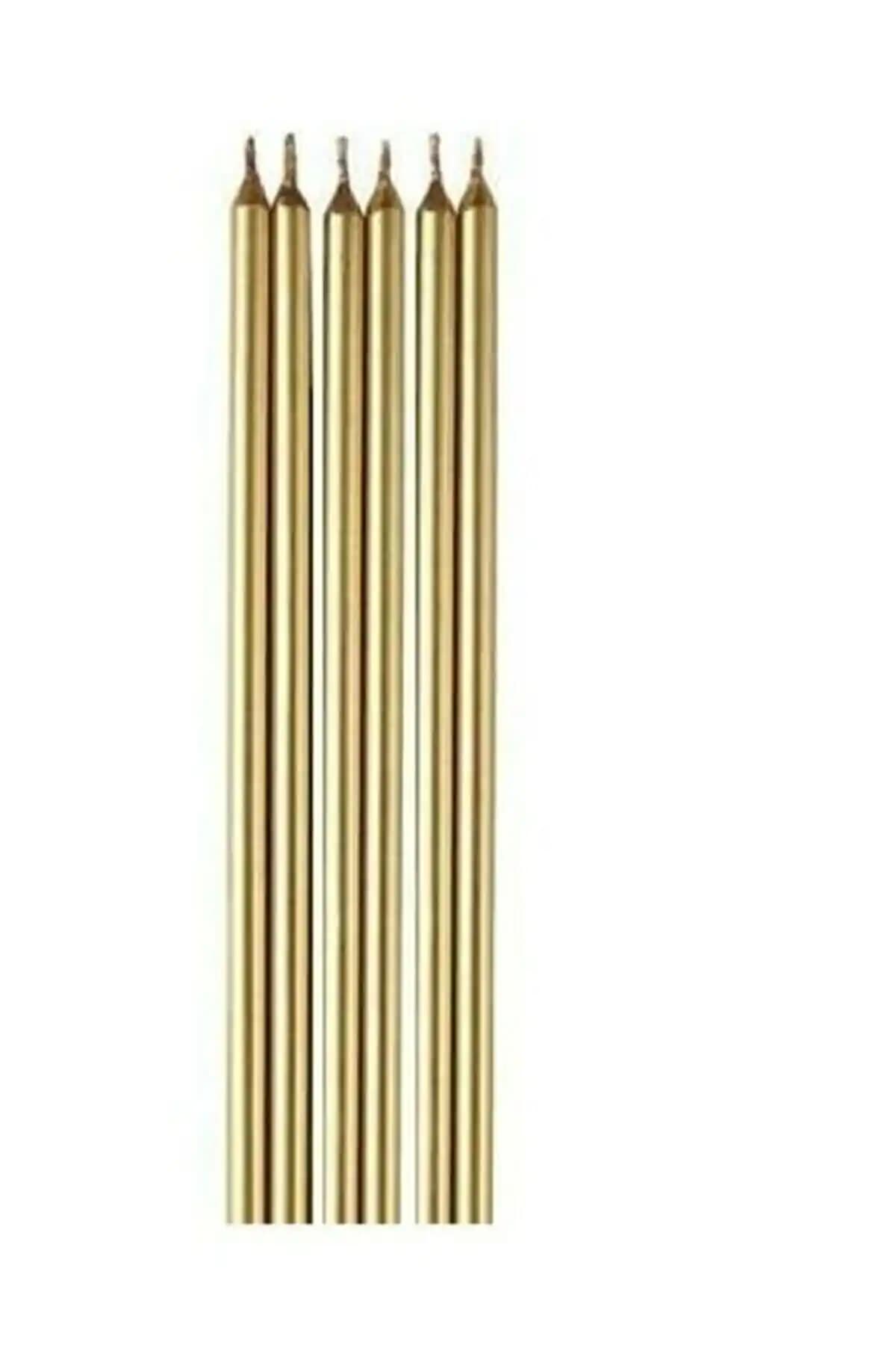 Aşkın Parti Evi Altın Çubuk Mumlar: Şık ve Dayanıklı Dekoratif Mumlar, Kutlamalar İçin Uygun