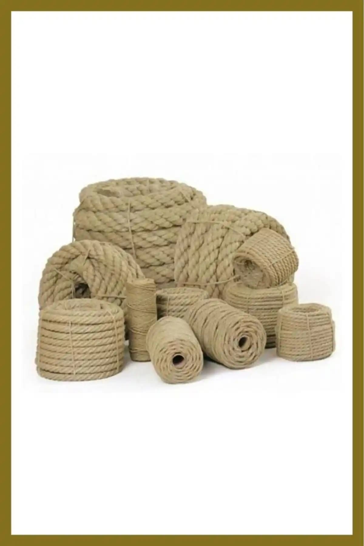 ESTA ATÖLYE 5mm Jüt Halat İp Doğal, Dayanıklı ve Çok Yönlü Dekoratif Malzeme
