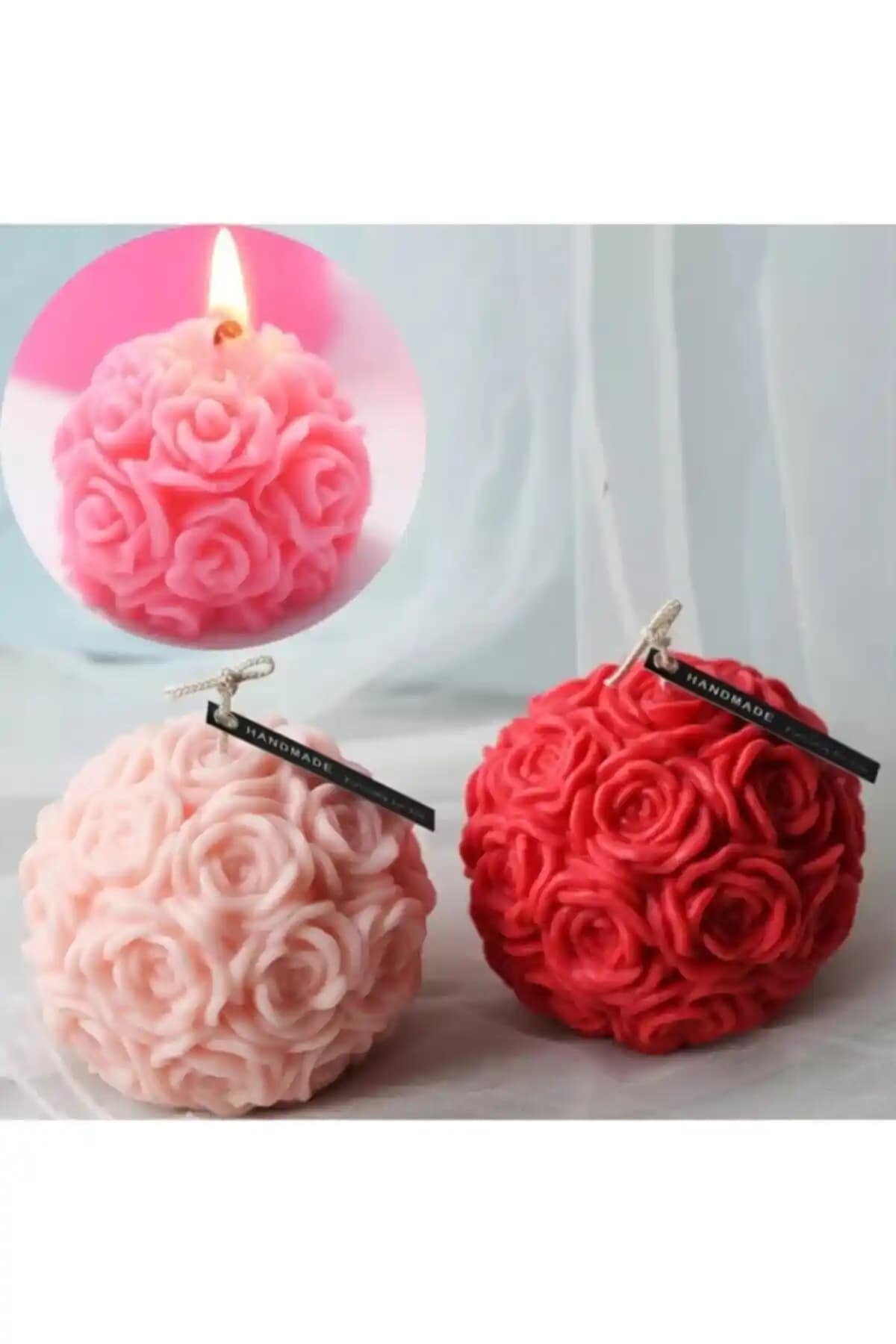 Genel Markalar Top Gül Mum Kalıbı: Estetik ve Çok Amaçlı Kullanım İçin Uygun Tasarım