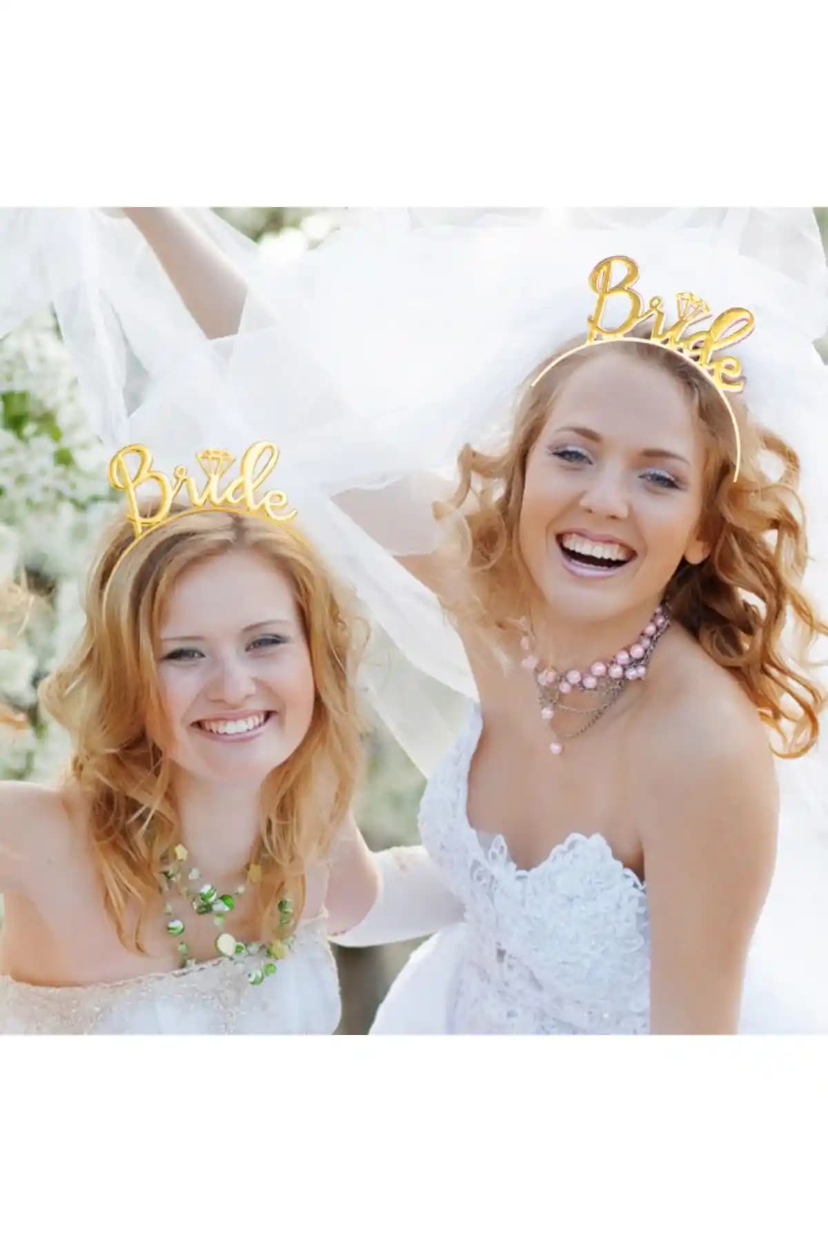 Huzur Party Store Bride Yazılı Metal Taç: Zarif ve Şık Gelin Aksesuarı