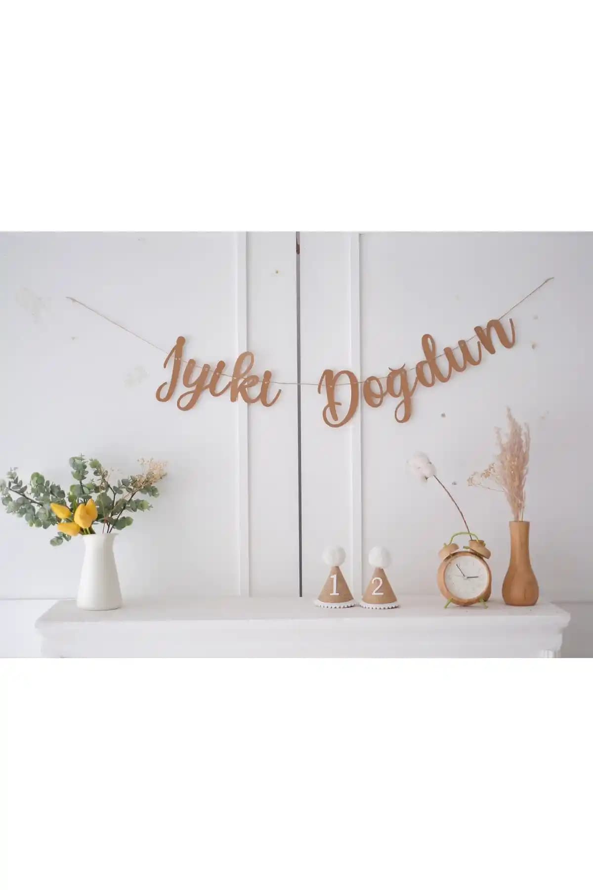 İyi ki Doğdun Kraft Retro Renk Yazı Süsleri ile Kutlamalarınıza Şıklık Katın