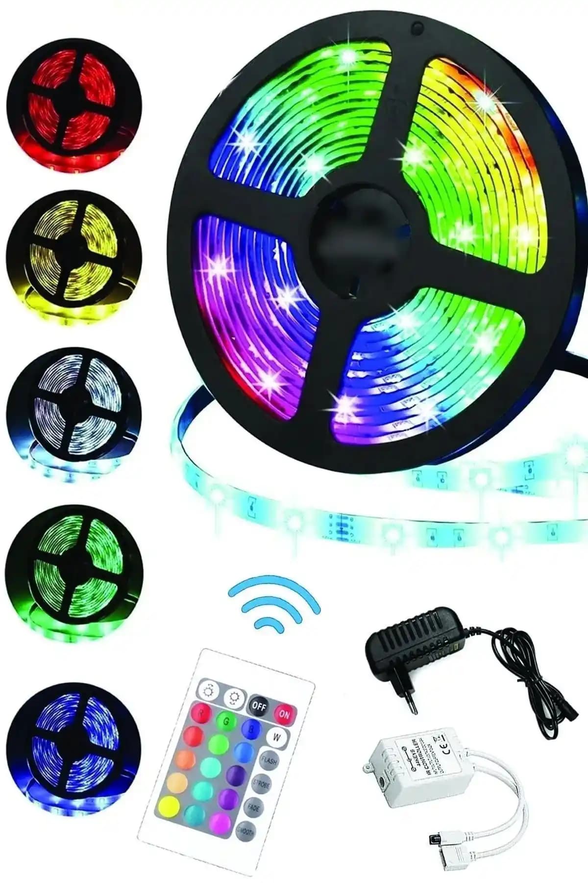 Kar-bul 5mt Kumandalı Işıldak RGB Şerit Led ile Çok Renkli ve Dayanıklı Aydınlatma