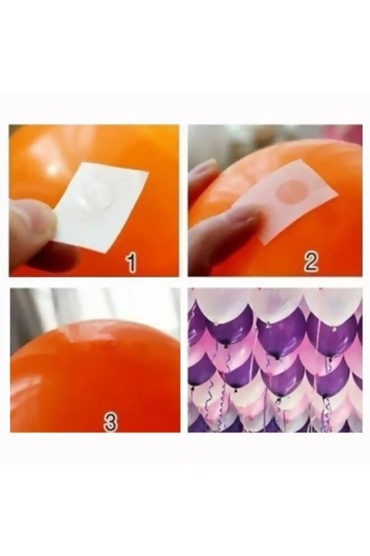 Tmgrup Çift Taraflı Balon Yapıştırma Bandı Dekorasyon ve Parti Süslemeleri İçin