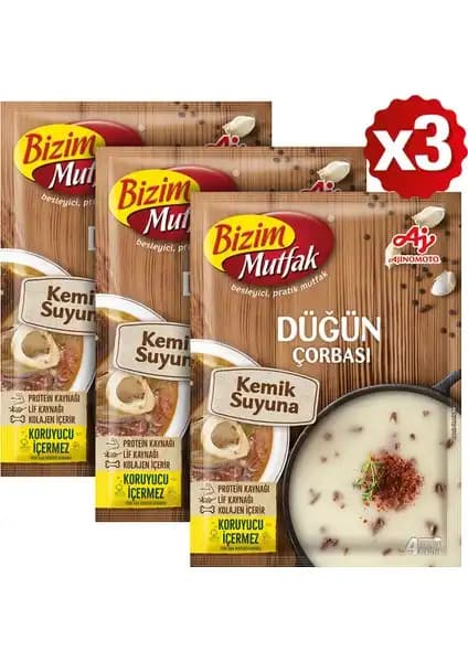 Bizim Mutfak Kemik Suyuna Düğün Çorbası Sağlıklı ve Pratik Geleneksel Türk Çorbası