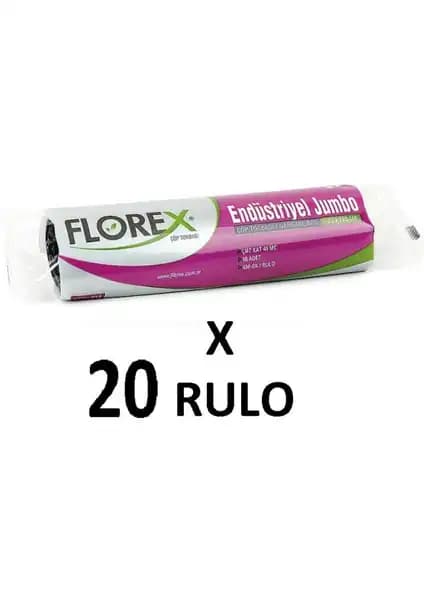 Endüstriyel Kullanım İçin Florex Jumbo Siyah Çöp Poşeti 80x110 cm Güçlü ve Ekonomik