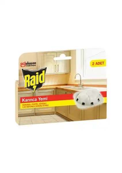 Raid Karınca Yemi 2'li Paketle 3 Ay Süreyle Güçlü ve Güvenilir Koruma Sağlar