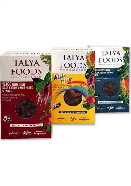 Talya Foods Sebzeli Üçlü Makarna Seti: Doğal ve Sağlıklı İçeriklerle Zenginleştirilmiş Alternatif