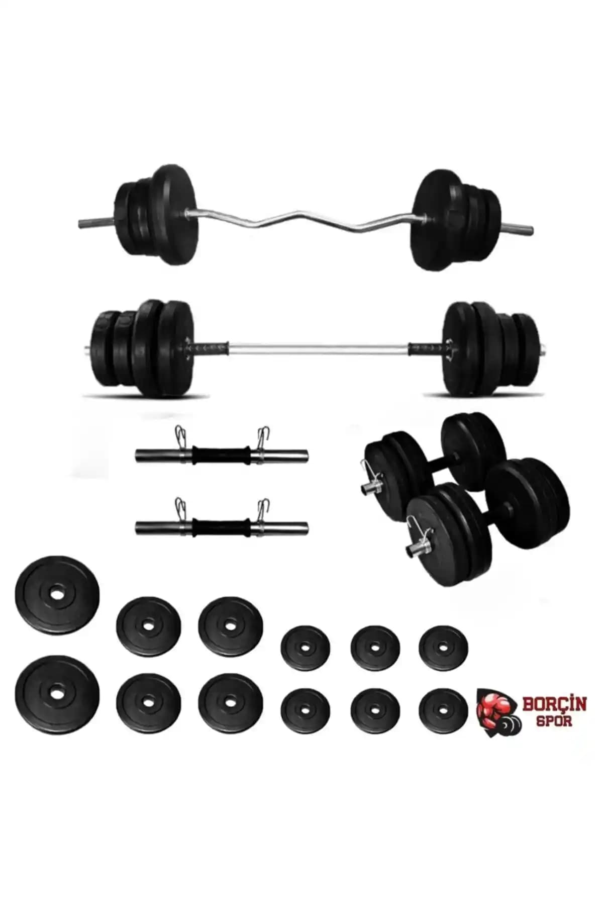 Borçinspor 58 Kg Halter Dambıl ve Z-Bar Seti ile Güçlü ve Çok Yönlü Vücut Geliştirme Çözümü