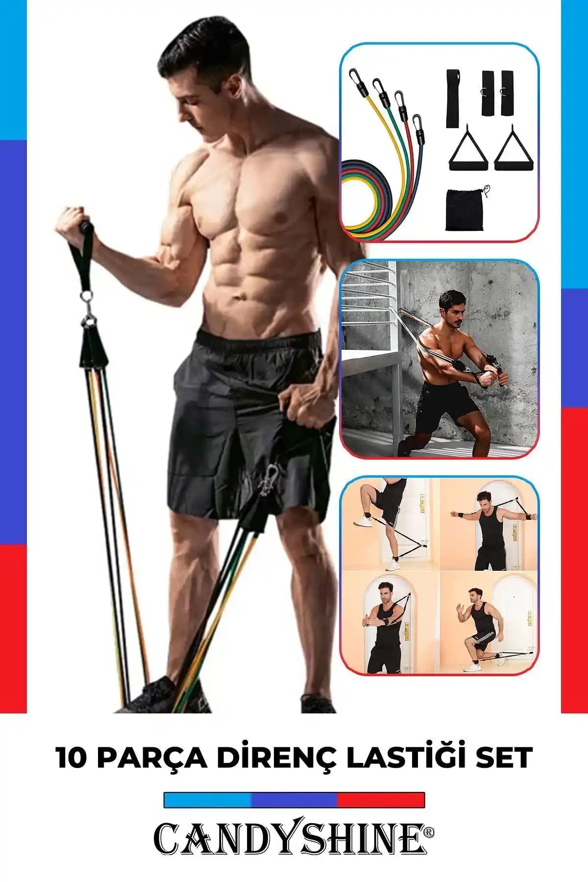 CandyShine 10 Parça Kondisyon Kardiyo Aerobik Fitness Direnç Lastiği Seti İncelemesi