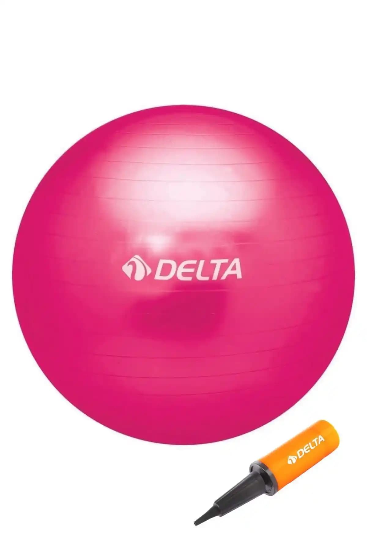 Delta 75 Cm Fuşya Deluxe Pilates Topu ve Pompa Seti Sağlıklı Egzersiz İçin Uygun