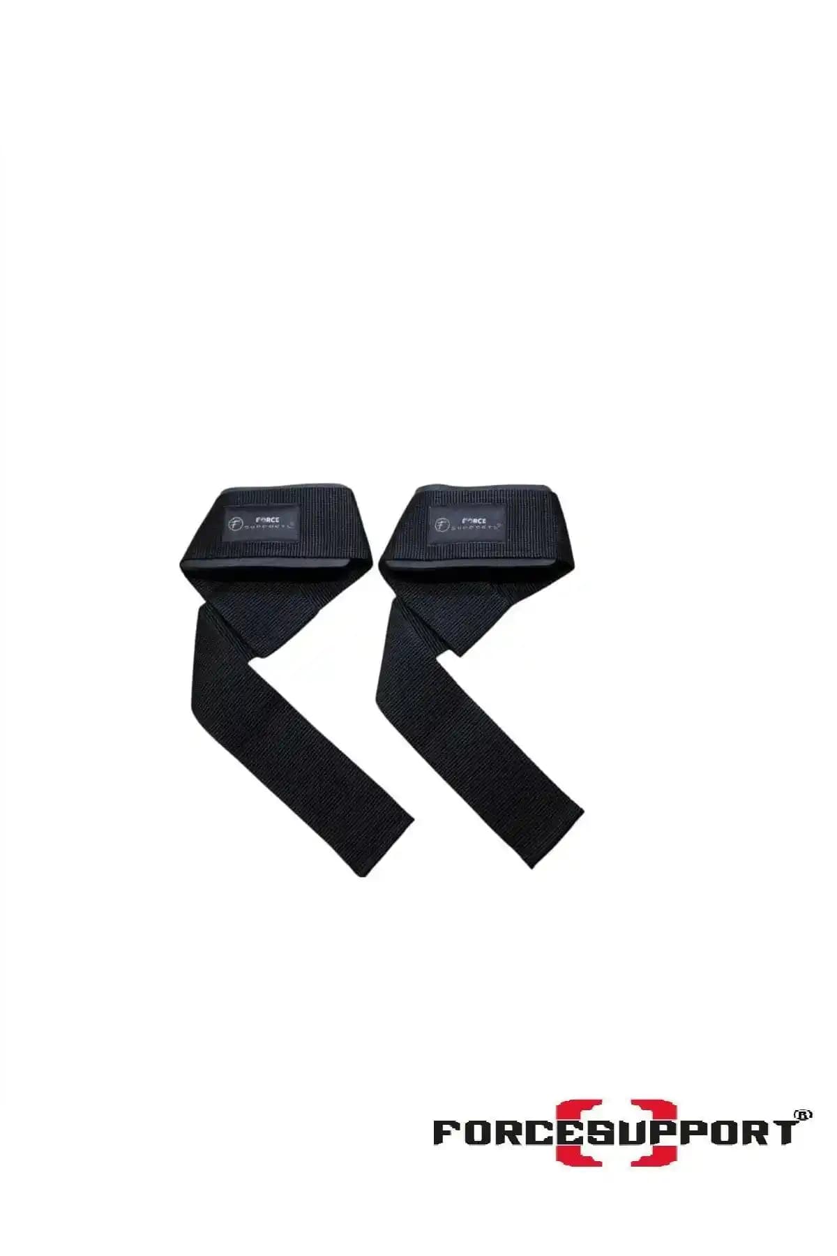 Force Supports Force Padded Lifting Straps Siyah - Yüksek Performans ve Konfor Sağlayan Egzersiz Kayışları