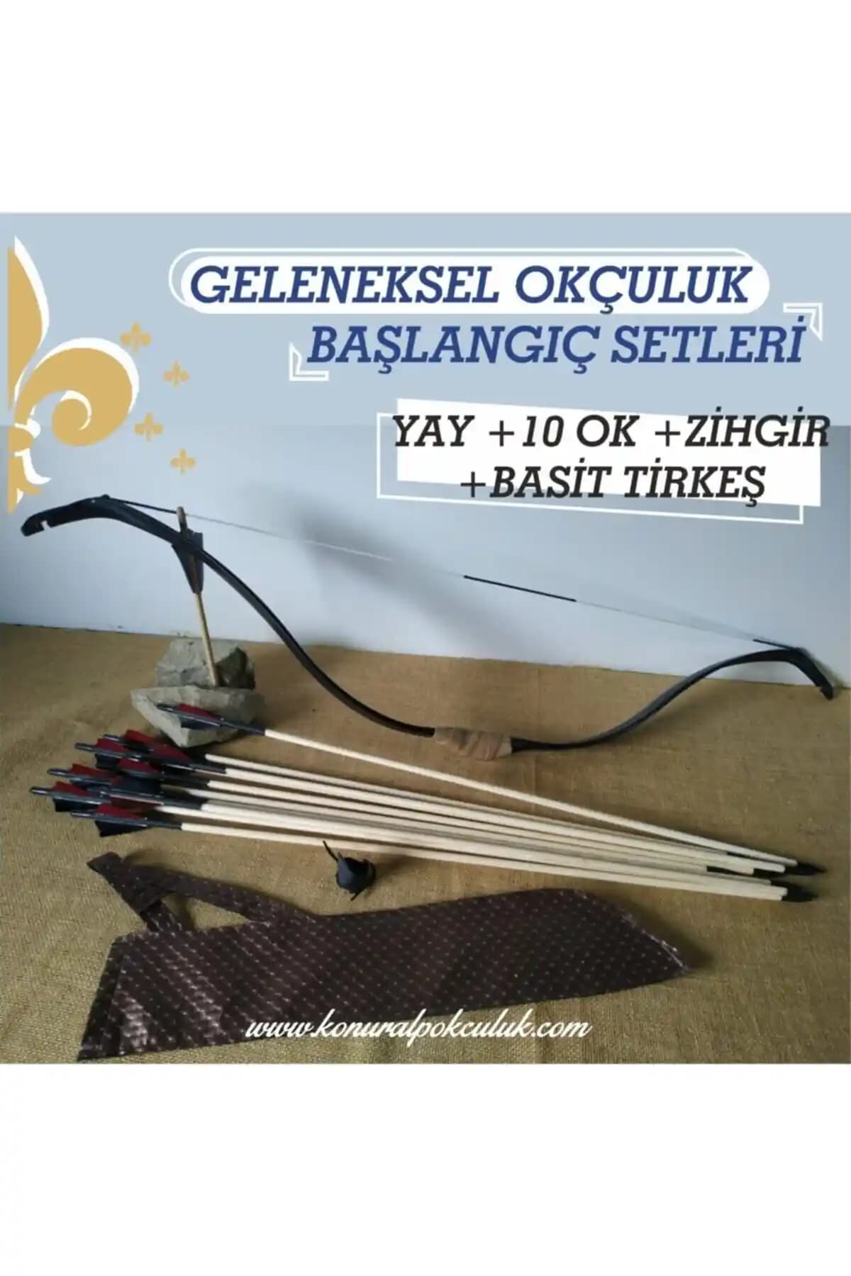 Geleneksel Okçuluk Başlangıç Seti Türkiye Menşei ve Kaliteli Malzemelerle Sunuluyor