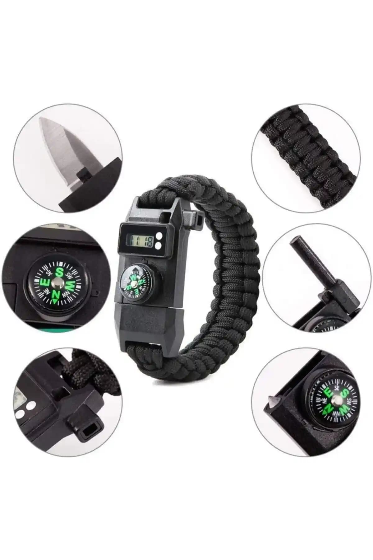 Genel Markalar Dıgıtal Saat Paracord Paslanmaz Çelik Bıçaklı Bileklik Özellikleri ve Kullanım Alanları