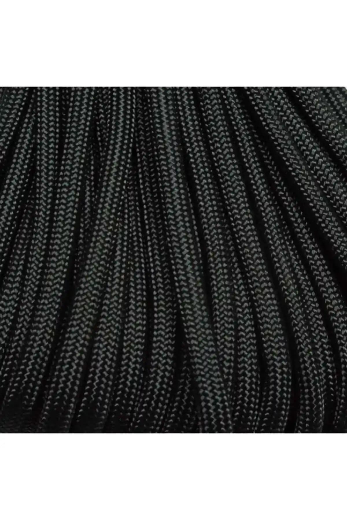 Paracord Dünyası Siyah 5 Metre 550 7 Çekirdek Paracord Outdoor ve El Sanatları İçin
