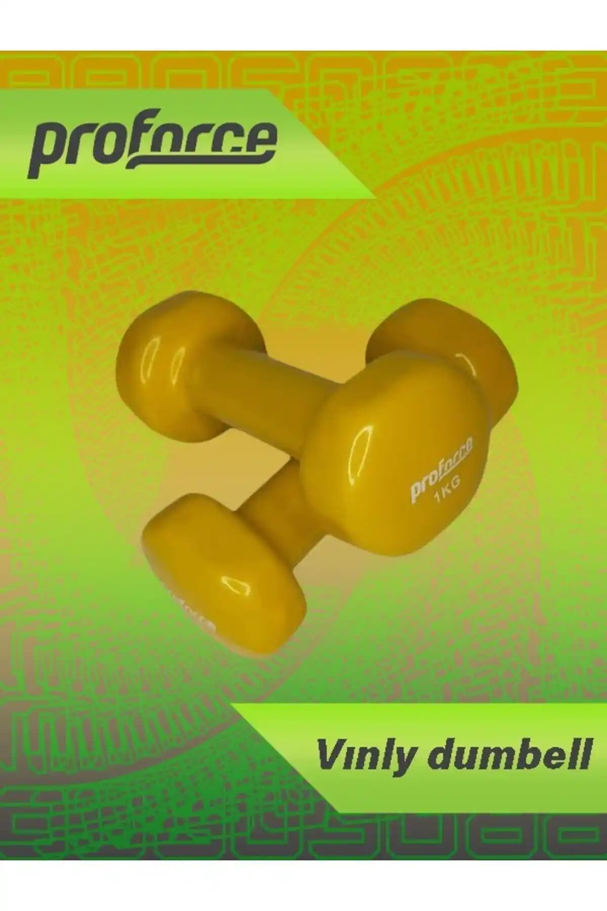 Proforce Vdb Dışı Vinil Kaplı Çelik Döküm Ağırlık Dambıl 1 Kg Spor ve Egzersiz İçin