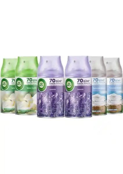 Air Wick Freshmatic Makine Yedek Spreyleri 6'lı Set ile Evde Ferah ve Temiz Atmosfer Yaratın
