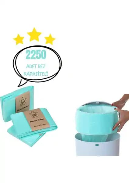 Bamm Bamm 16L Çöp Kovalarıyla Uyumlu Yüksek Kapasiteli Bebek Bezi Poşeti