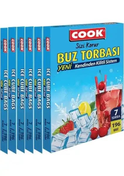 Cook Kilitli Buz Torbası 6'lı Fırsat Paketi Pratik ve Güvenilir Saklama Çözümü