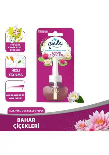 Glade Elektrikli Oda Kokusu Yedek Bahar Çiçekleri Ferahlatıcı ve Kalıcı Aromasıyla Ev Ortamını Canlandırır