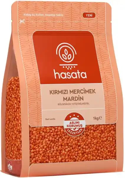Hasata Mardin Kırmızı Mercimek 1kg - Yüksek Kalite ve Kolay Pişirme Özelliğiyle Lezzetli Tarifler