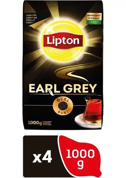 Lipton Earl Grey Dökme Çay 4x1kg - Kaliteli ve Aromatik Çay Seçeneği