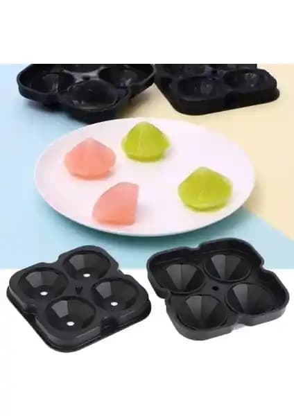 Mi-Ça Home Deluxe Serisi 4 Gözlü Esnek Silikon Buz ve Kokteyl Kalıbı ile Şık Sunumlar