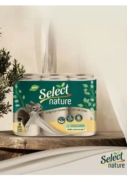 Select Nature Kahverengi Organik 6'lı Rulo Havlu Kağıt: Sürdürülebilir ve Yüksek Performanslı Temizlik Çözümü