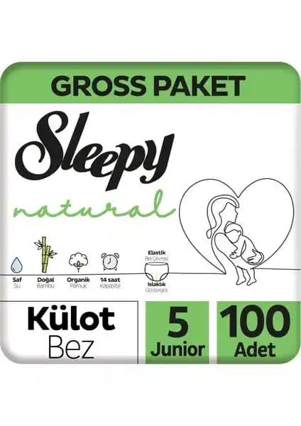 Sleepy Natural Külot Bez 5 Numara Çocuklar İçin Güvenli ve Konforlu Bebek Bezi