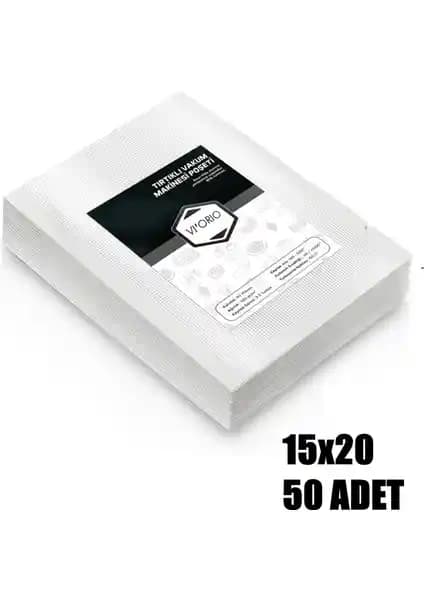 Vi'Orio 15X20cm Tırtıklı Vakum Poşetleri Gıda Saklama ve Hijyen İçin Güçlü Çözüm