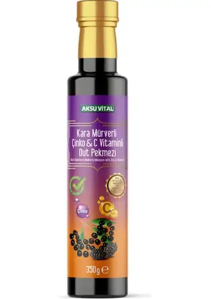 Aksu Vital Kara Mürverli Çinko C Vitaminli Dut Pekmezi Sağlık Destekleyici Doğal Ürün