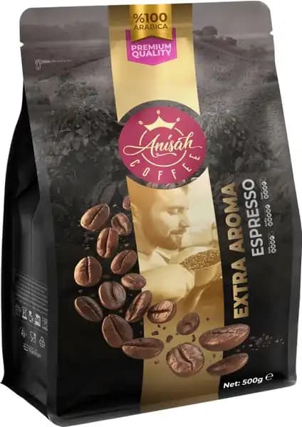 Anisah Coffee 500G Extra Aroma Espresso Çekirdek Kahve Kaliteli ve Aromatik Bir Seçenek