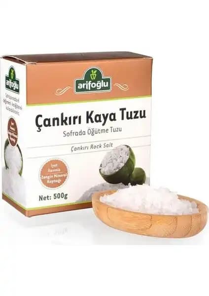 Arifoğlu Çankırı Kaya Tuzu 500 g doğal mineral bakımından zengin ve sağlıklı alternatif