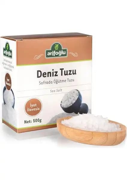 Arifoğlu Deniz Tuzu 500g Organik ve Doğal Tuz Kaynağı Sağlıklı Kullanım