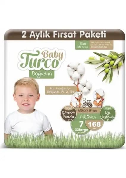 Baby Turco Bebek Bezi 2 Aylık Paket Güvenli ve Konforlu Bebek Bakımı İçin Ideal Bir Seçenektir