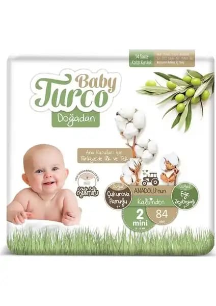 Baby Turco Doğadan 2 Numara Bebek Bezi: Yüksek Emicilik ve Cilt Dostu Özellikler