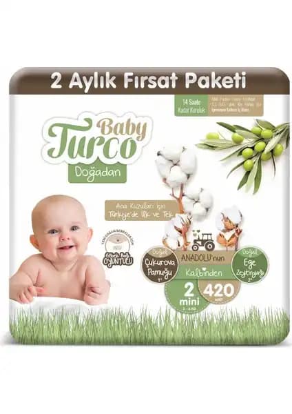 Baby Turco Doğadan 2 Numara Mini Bebek Bezi: Güvenilir ve Konforlu Ürün Özellikleri