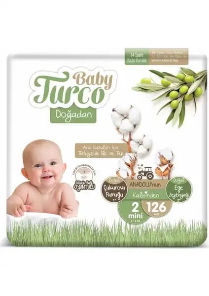 Baby Turco Doğadan 2 Numara Mini Bebek Bezi: Güvenli ve Konforlu Bebek Bakımı İçin