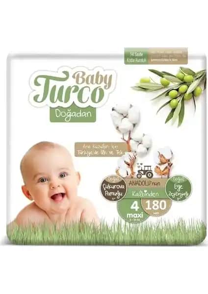 Baby Turco Doğadan 4 Numara Bebek Bezi: Güvenli, Konforlu ve Uzun Süreli Koruma Sağlayan Bebek Bezi