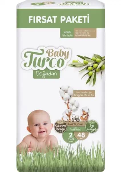 Baby Turco Doğadan Ekonomik Bebek Bezi 2 Numara Mini - Uygun Fiyatlı ve Pratik Bebek Bezi