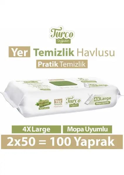 Baby Turco Doğadan Yer Temizlik Havlusu Çevre Dostu ve Kimyasal İçermeyen Temizlik Çözümü