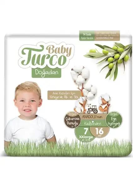 Baby Turco Jumbo XXL Bebek Bezi 16'lı Paket Yüksek Emicilik ve Konfor Sağlar